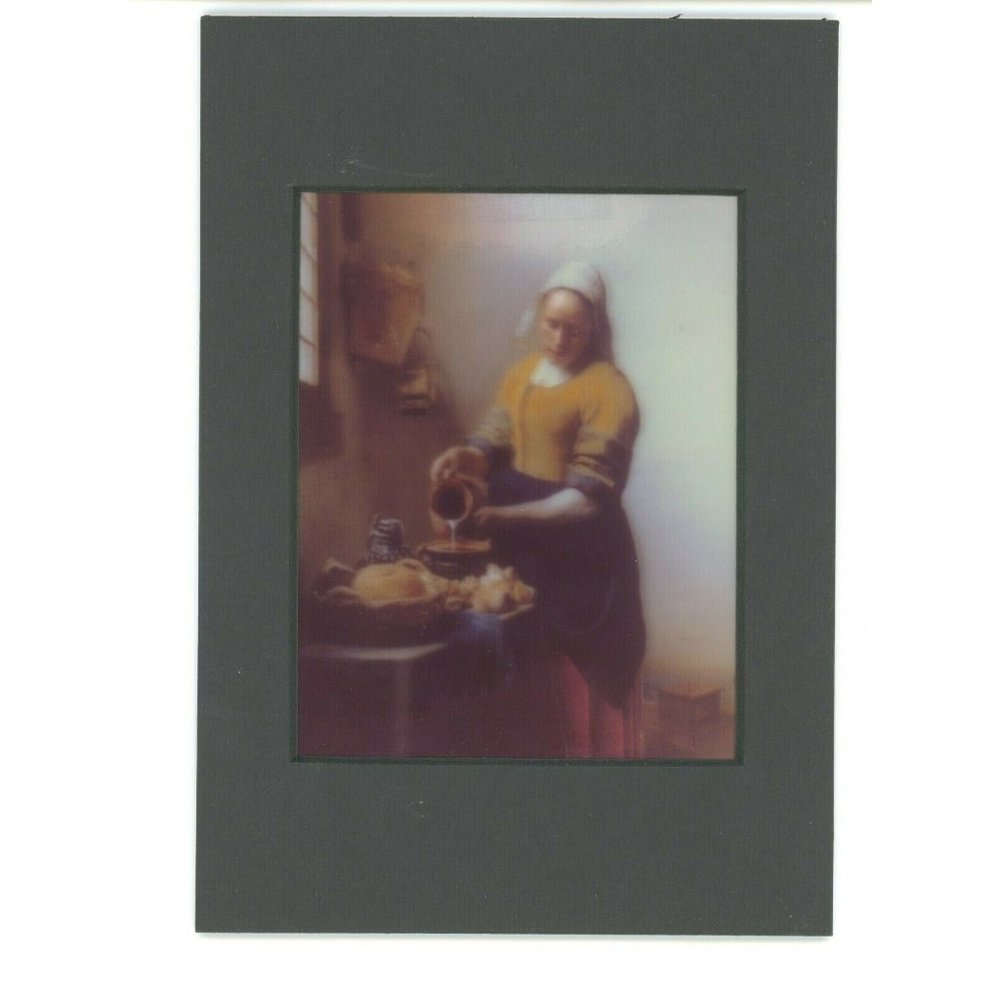 The‎ Milkmaid 1658 Jan Vermeer Artwork 3-d Photo Reprint Stereographic Arts 5x7